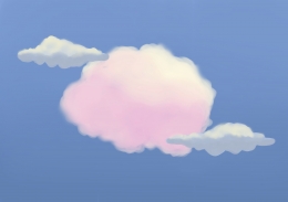 Kedua style menggambar awan digabung. (Koleksi Pribadi)