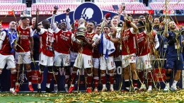 Arsenal juara Piala FA 2019/20 di Wembley Stadium (2/8). Gambar: Twitter/EmiratesFACup