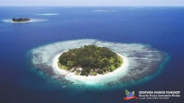 Geosite Pulau Samatellu Pedda dalam kawasan Geopark Maros Pangkep (02/08/20). | Credit: Disbudpar Pangkep