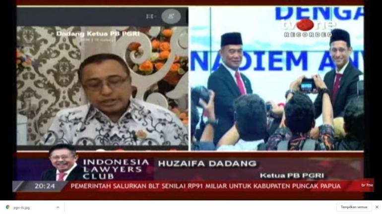 Huzaifah Dadang, Ketua PB PGRI