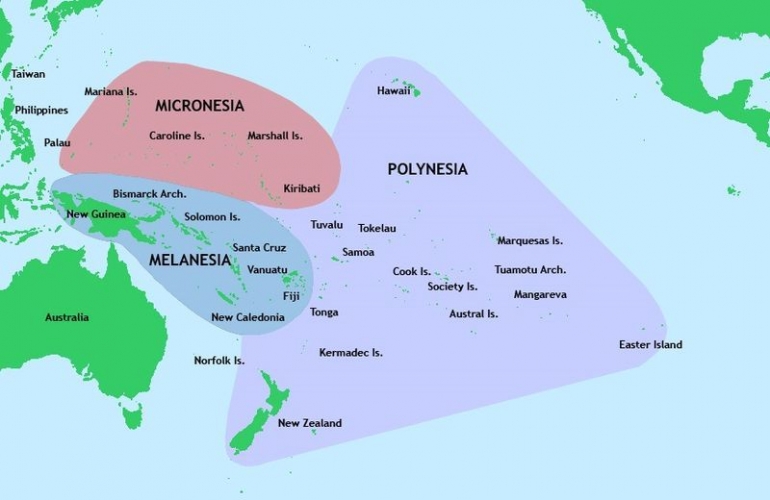 Peta Oceania (Sumber: Wikipedia)