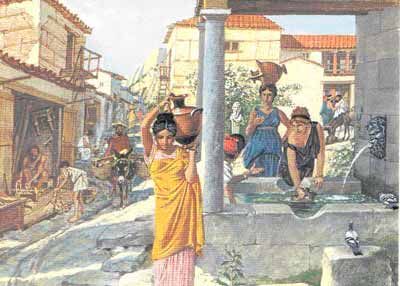 Para wanita kalangan atas di Yunani kuno hanya boleh mengerjakan pekerjaan rumah tangga? (Foto: Istimewa).