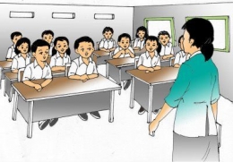 TATAP MUKA : Guru Sedang Mengajar Siswanya. (Sumber : www.utusanindo.com)