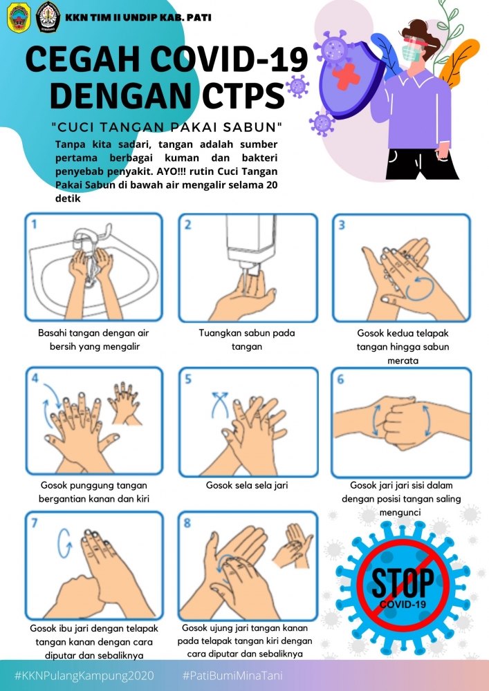Infografis Cara Cuci Tangan Pakai Sabun. Dok: Mahasiswa