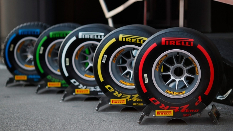 Lineup Ban Pirelli untuk Formula 1. (sumber: formula1.com)