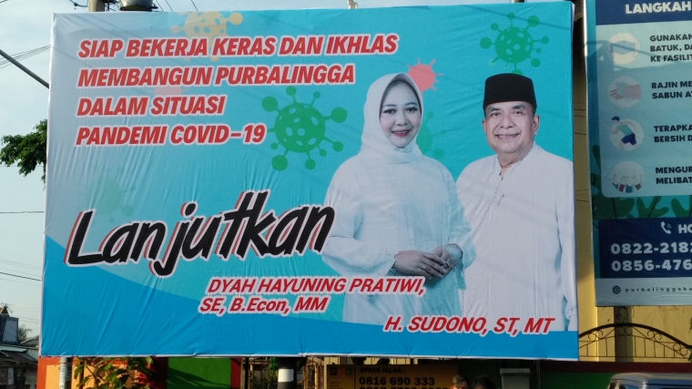 Baliho pasangan Tiwi-Dono (dokpri)