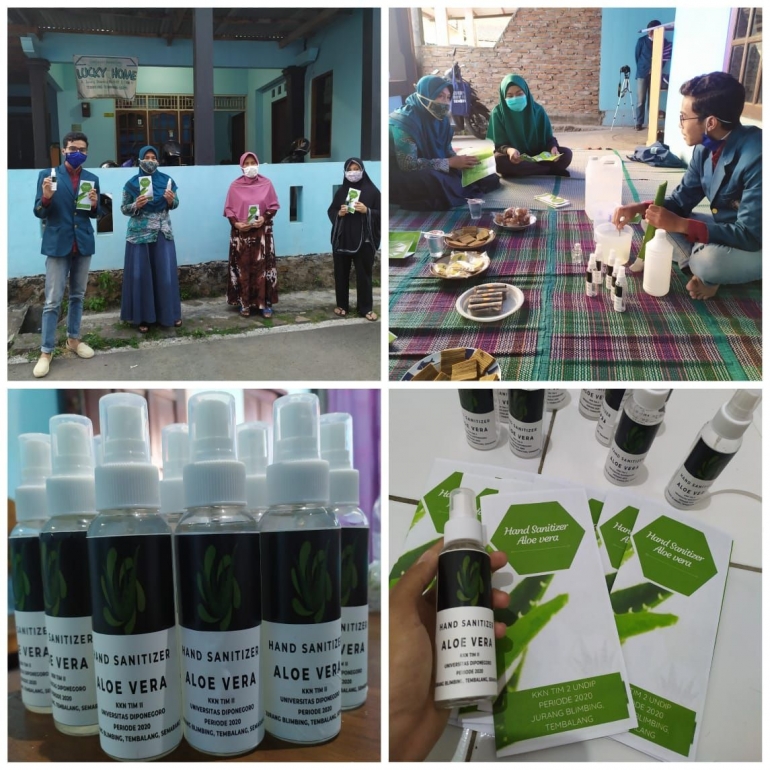 Foto Kegiatan Pembuatan Hand Sanitizer Aloe Vera (Dokumentasi Pribadi)