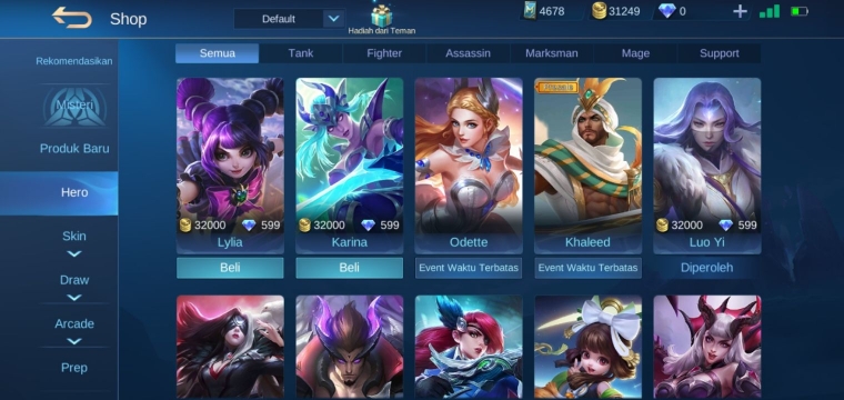 Foto Screenshoot by aplikasi game MLBB