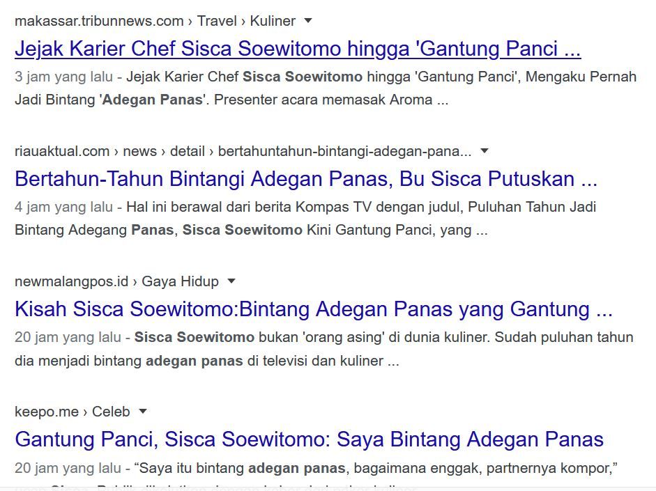 Menyoal "Adegan Panas" Yang Tersemat Pada Judul Artikel Sisca Soewitomo ...