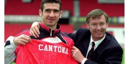 Eric Cantona dan Alex Ferguson. Dok Mirror dipublikasikan Kompas.com