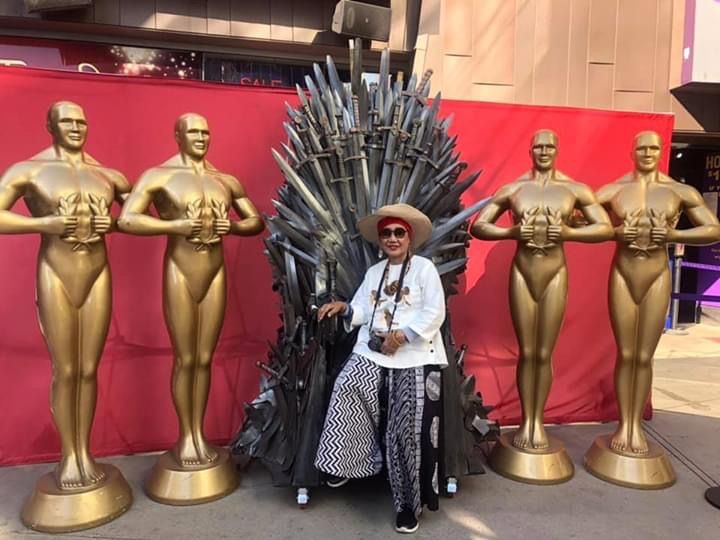 Sudut foto dg piala oscar raksasa. Dokumentasi pribadi