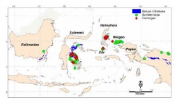 Sebaran batuan ultrabasa dan lokasi sumber daya dan cadangan nikel laterit di Indonesia (geologi.esdm.go.id)
