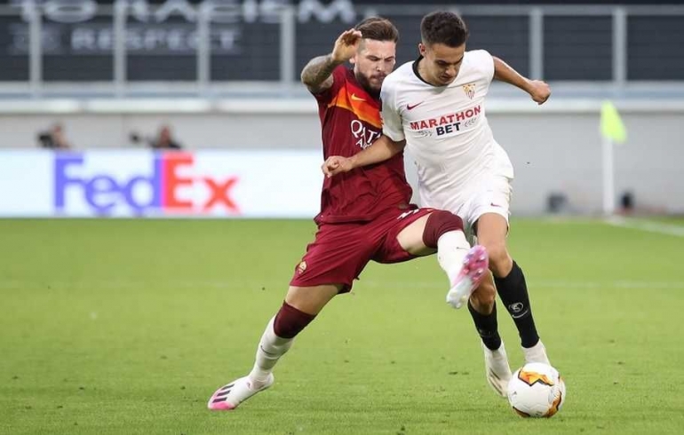 Sevilla singkirkan AS Roma untuk lolos ke 8 besar Liga Eropa 2019/20. Gambar: AFP/Friedemann Vogel via Terbaiknews.net