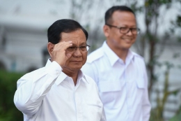 Prabowo Subianto, Ketua Umum Partai Gerindra kembali digadang untuk menjadi capres di tahun 2024. Sumber foto: Antara Foto/Wahyu Putro A via Kompas.com