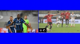 Inter Milan dan Manchester United lolos ke semifinal Liga Europa (11/8). Gambar: diolah dari Inter.it dan Twitter @ManUtd