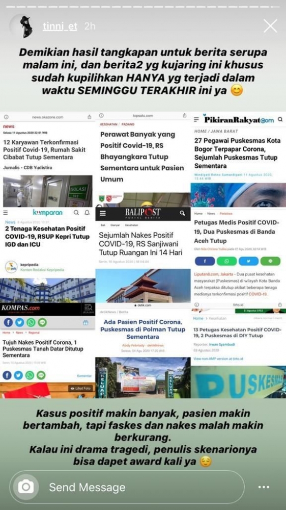 Tangkapan layar Instagram tinni_et