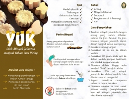 Gambar 1. Leaflet mengenai “Dampak Negatif dan Cara Pengolahan Minyak Jelantah” (Dok. pribadi)