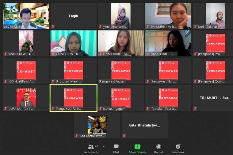 Peserta LCC virtual babak penyisihan grup | dokpri