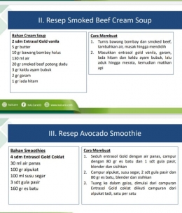 resep smoked beef Cream soup dan avocado smootie | dokpri