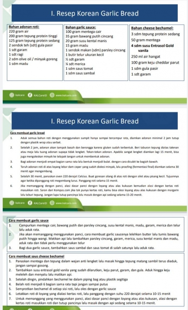 resep Korean Garlic Bread | dokpri