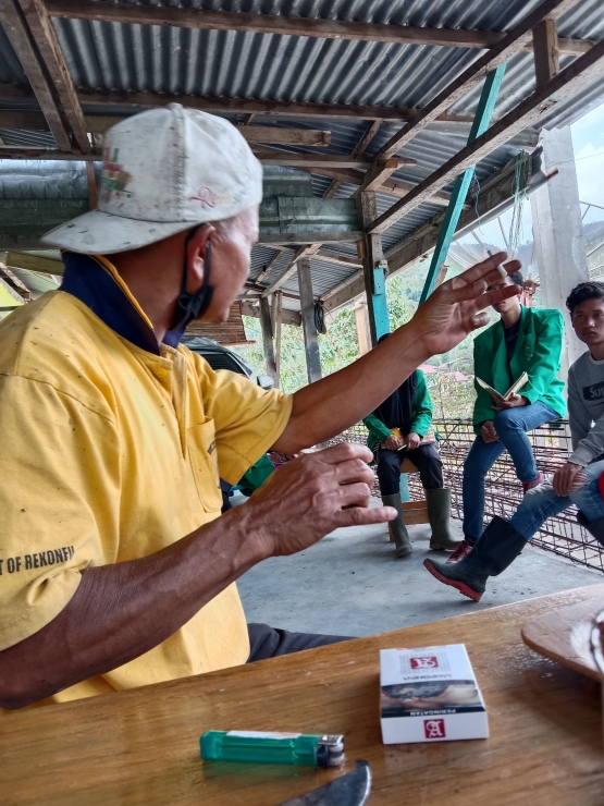 Kompol Ridwan saat memberi motivasi bertani (Foto dokumentasi pribadi)