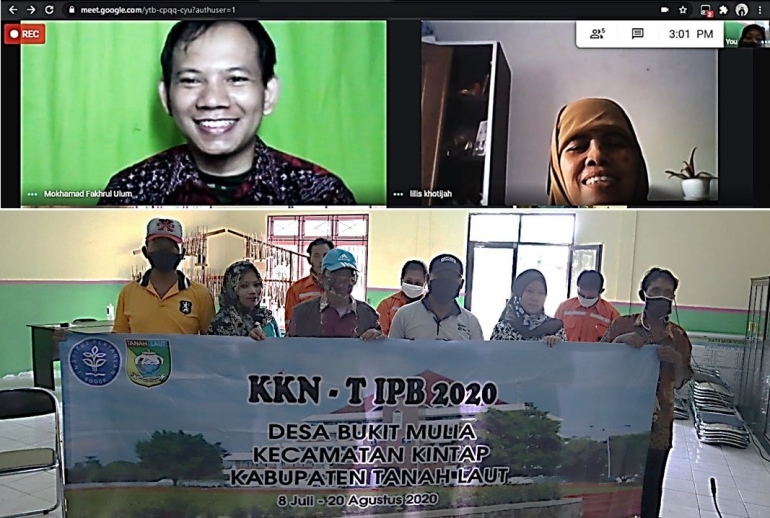 Pelatihan Kesehatan Ternak Sapi dan Kambing bagi Peternak di Desa Bukit Mulia, Kintab, Tanah Laut, Kalimantan Selatan (Sumber: KKN-T IPB Bukit Mulia) 