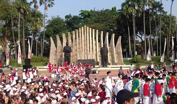 Kegiatan Tapak Tilas Proklamasi tahun lalu finish di Monumen Proklamator (Dokpri)