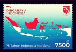 Prangko 75 Tahun Indonesia Merdeka. (Foto: Pos Indonesia)
