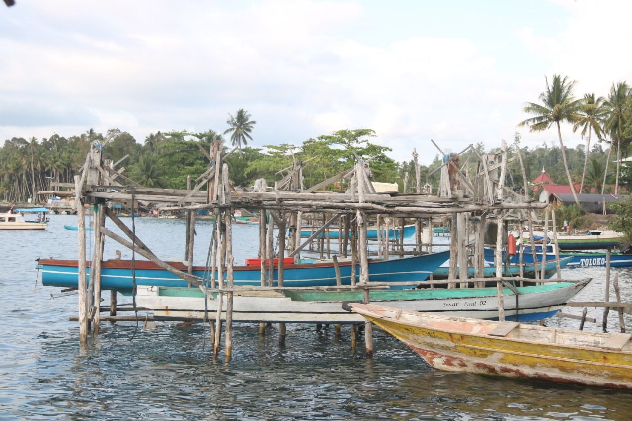 Dokpri. Cara unik melabuhkan perahu