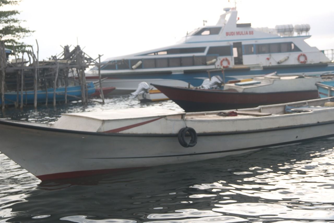 Jarak bangunan dan pelabuhan kupal. Dokpri