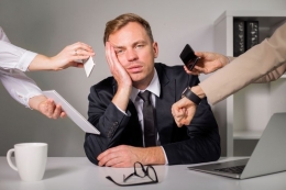 Ilustrasi stres karena pekerjaan yang terlalu padat. (Sumber: Thinkstock/grinvalds via kompas.com)