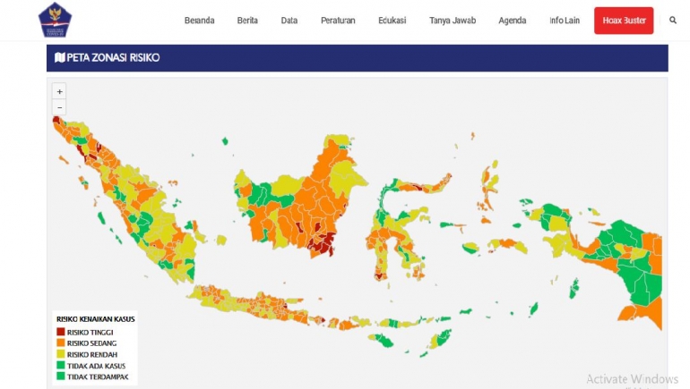 Peta sebaran covid-19 di Indonesia 2020 (covid19.go.id)