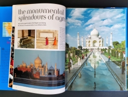 Taj Mahal dlm sebuah buku wisata. Sumber: dokpri