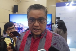 Ketua Komisi X DPR Dede Yusuf usai acara Forum Merdeka Barat 9 di Kantor Kemenkominfo, Jakarta Pusat, Senin (16/9/2019). (KOMPAS.com/Deti Mega Purnamasari)