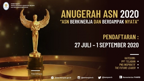 Deskripsi : Anugerah ASN 2020 I Sumber Foto : Menpan.go.id