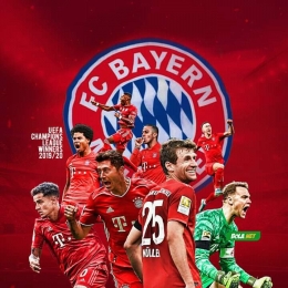 Bayern Munich Uefa Champions League Winner 2019/20. Sumber : Bola Net.