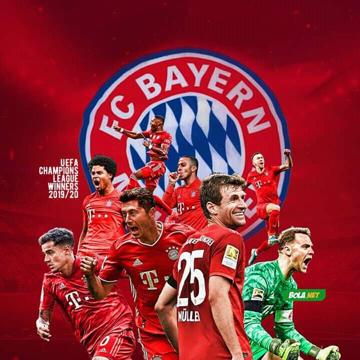 Bayern Munich Uefa Champions League Winner 2019/20. Sumber : Bola Net.
