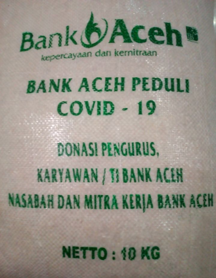 Bahan Pangan Bantuan CSR Bank Aceh Syariah (doc Pribadi)