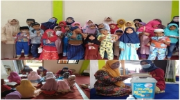 Pemberian edukasi cuci tangan di TPQ Mushalla Darul Muttaqin Rt.3 Dusun Sempu Oleh Mahasiswa PMM UMM kelompok 26 gelombang 7 (Dokpri)