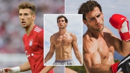 Perubahan fisik Goretzka dari awal bergabung (kiri) hingga menjadi kekar seperti sekarang. | foto: sportbible.com
