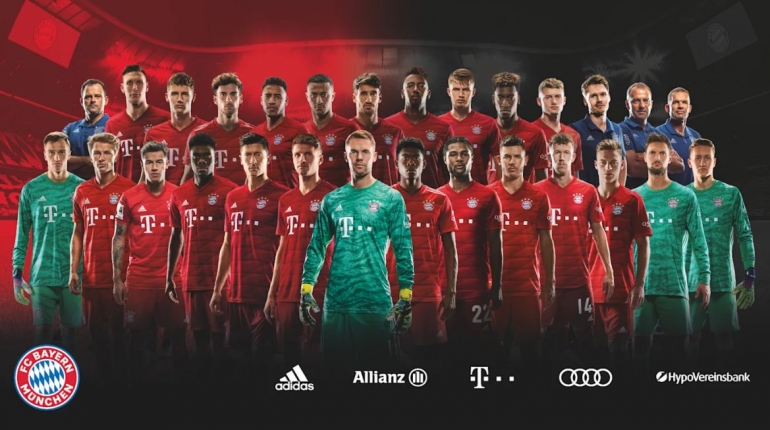 Skuat utama Bayern Munich musim 2019/2020. | foto: fcbayern.com