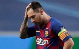 Lionel Messi frustasi setelah Barca tertinggal skor. Sumber : Barcelona Indonesia, Facebook.