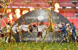 Arsenal menangkan Community Shield 2020, Wembley Stadium (29/8). Gambar: Twitter/Arsenal