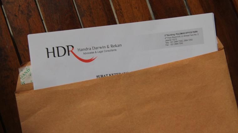 Surat (Bekasi, 27 Agustsu 2020) (Bening Air Telaga) Dok. Handra Deddy Hasan