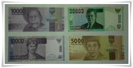 Beberapa tokoh dalam uang kertas (koleksi pribadi)
