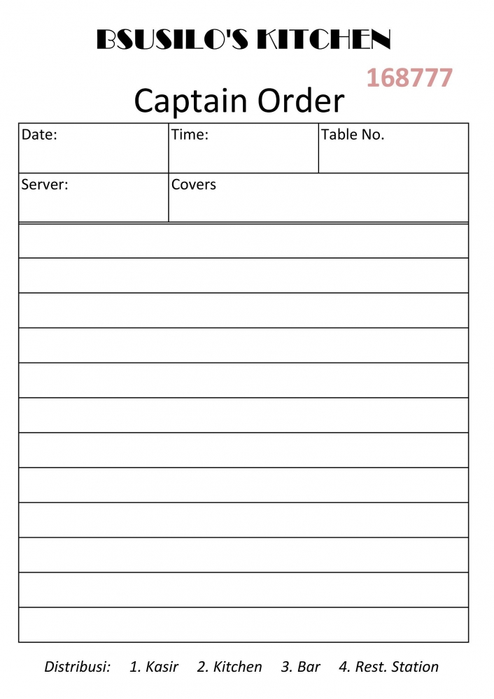 Captain Order dan Nomor Imajiner di Restoran Halaman all - Kompasiana.com