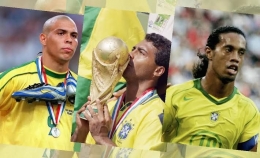 Ronaldo, Romario dan Ronaldinho (Skor.id)