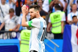 Lionel Messi belum memberi gelar bagi timnas senior Argentina (AFP PHOTO/LUIS ACOSTA)