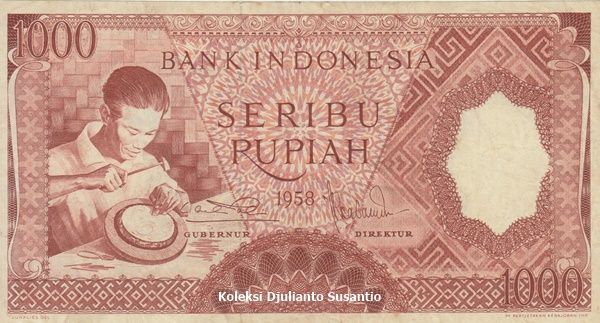 Rp 1.000 merah coklat (koleksi pribadi)