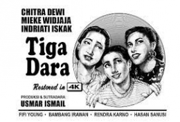 Gambar 1. Poster Film Tiga Dara paska restorasi via Google.